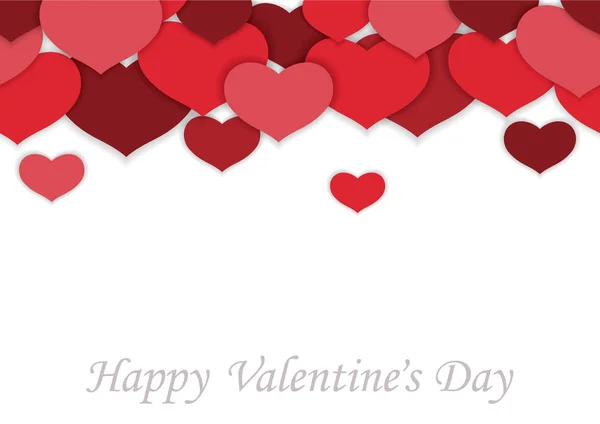 Valentines Day Seamless Vector Background Illustration Text Space Horizontally Repeatable — Stock Vector