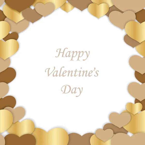 Valentines Day Seamless Vector Frame Illustration Horizontally Vertically Repeatable — Stock Vector