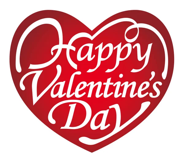 Valentines Day Heart Shaped Logo Icon Vector Illustration — Stock Vector