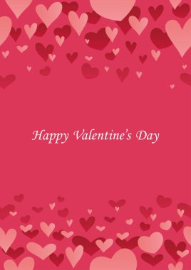 Sevgililer günü kesintisiz arka plan, vektör çizim. Yatay ve dikey olarak tekrarlanabilir.