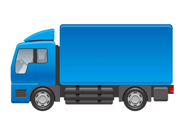 Vector azul caminhão ilustração em um fundo branco . — Vetor de Stock