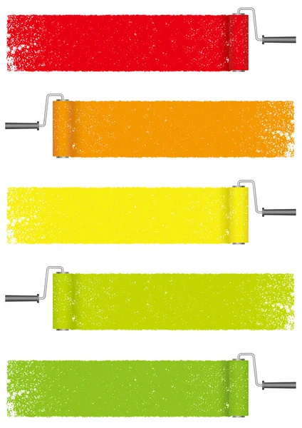 Farbwalze abstrakte Hintergründe isoliert auf weißem Hintergrund. — Stockvektor