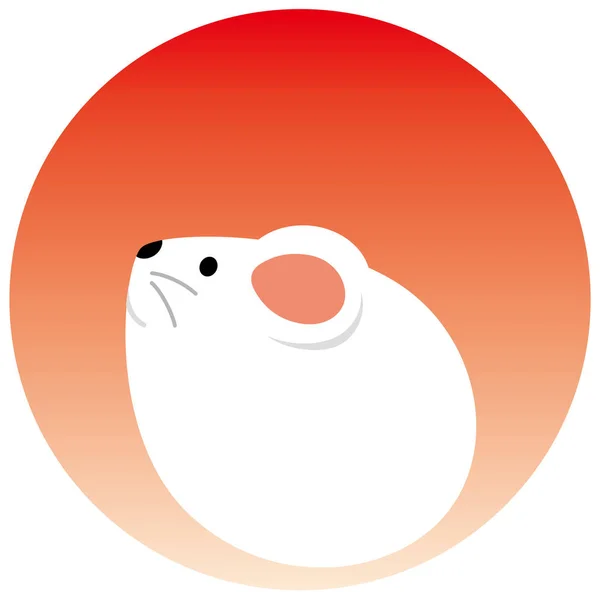 Année Symbole Zodiaque Rat Isolé Sur Fond Blanc Illustration Vectorielle — Image vectorielle