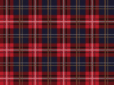 Dikişsiz Tartan ekose, vektör illüstrasyon. Yatay ve dikey olarak tekrarlanabilir. 