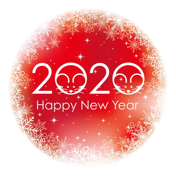 2020 Рік Щурів Новий Символ Привітання Років Векторна Ілюстрація Ізольована — стоковий вектор