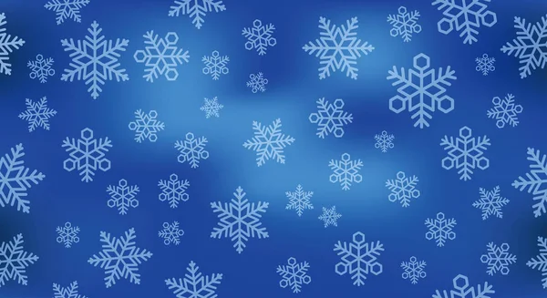 Ilustración de fondo de nieve vector sin costuras. Repetible horizontal y verticalmente . — Vector de stock