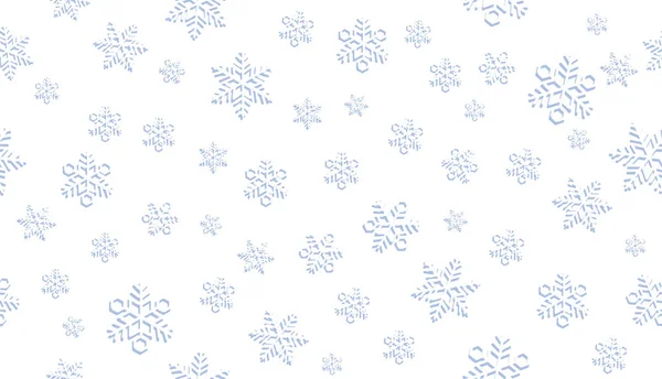 Απρόσκοπτη διανυσματικό φόντο χιονιού. Οριζόντια και κάθετα επαναλαμβανόμενη. — Διανυσματικό Αρχείο
