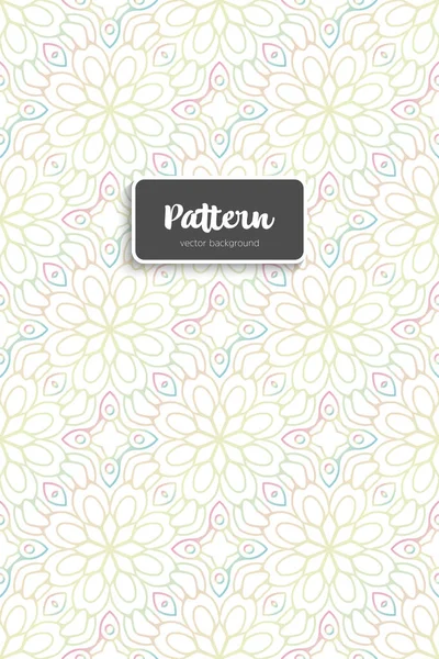 Textura Sin Costura Floral Adornada Patrón Sin Fin Con Flores — Vector de stock