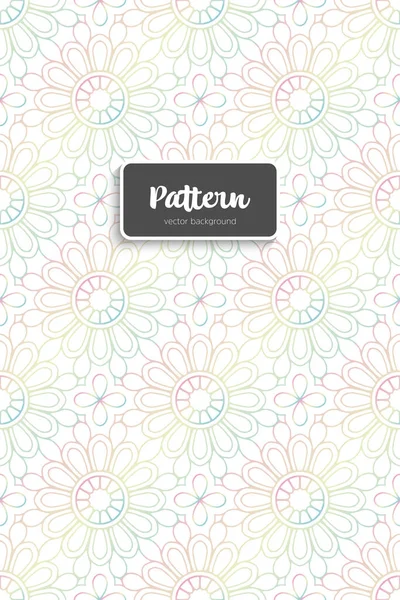 Textura Sin Costura Floral Adornada Patrón Sin Fin Con Flores — Vector de stock