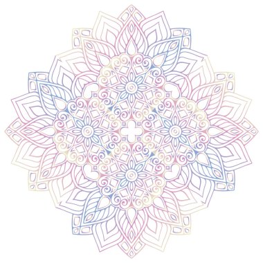 Mandala. Klasik dekoratif elementler. El çizimi arkaplan