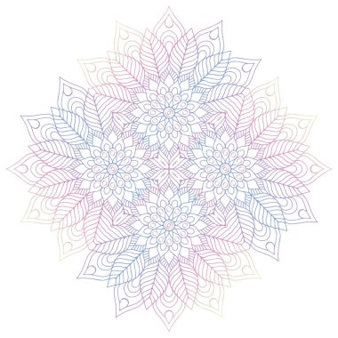 Mandala. Klasik dekoratif elementler. El çizimi arkaplan