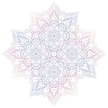 Mandala. Klasik dekoratif elementler. El çizimi arkaplan