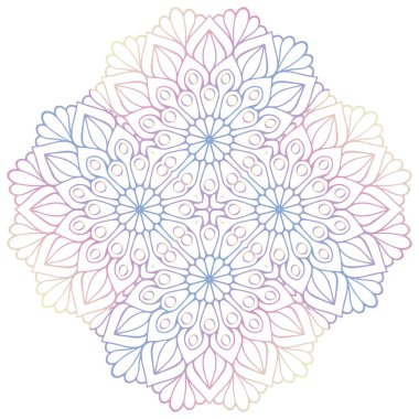 Mandala. Klasik dekoratif elementler. El çizimi arkaplan