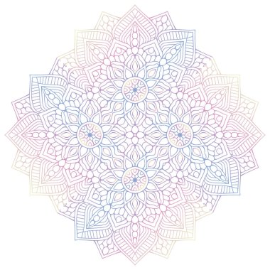 Mandala. Klasik dekoratif elementler. El çizimi arkaplan