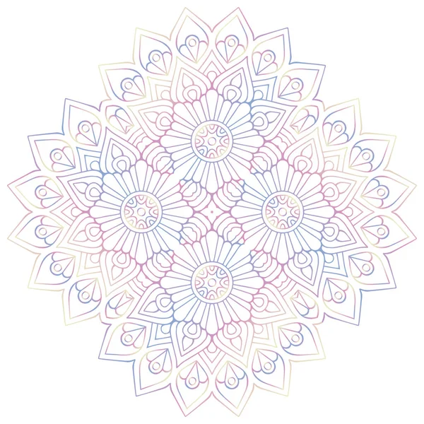 Mandala Elementos Decorativos Vintage Fondo Dibujado Mano — Archivo Imágenes Vectoriales