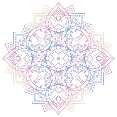 Mandala. Klasik dekoratif elementler. El çizimi arkaplan