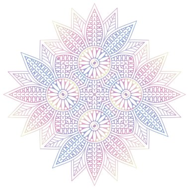 Mandala. Klasik dekoratif elementler. El çizimi arkaplan