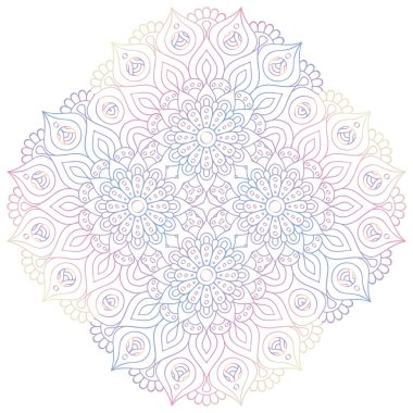 Mandala. Klasik dekoratif elementler. El çizimi arkaplan