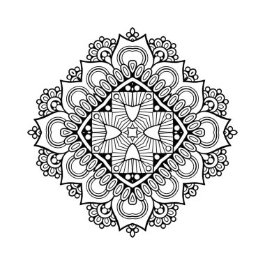 Mandala. Klasik dekoratif elementler. El çizimi arkaplan