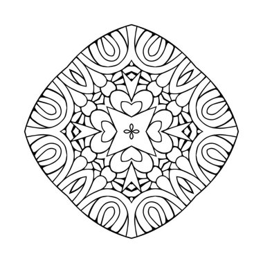 Mandala. Klasik dekoratif elementler. El çizimi arkaplan