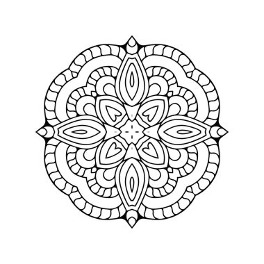 Mandala. Klasik dekoratif elementler. El çizimi arkaplan