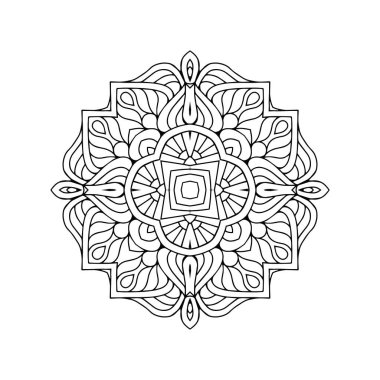 Mandala. Klasik dekoratif elementler. El çizimi arkaplan