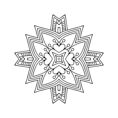 Mandala. Klasik dekoratif elementler. El çizimi arkaplan