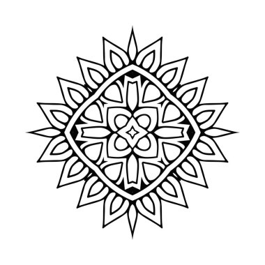 Mandala. Klasik dekoratif elementler. El çizimi arkaplan