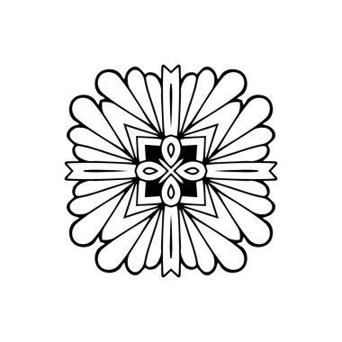 Mandala. Klasik dekoratif elementler. El çizimi arkaplan