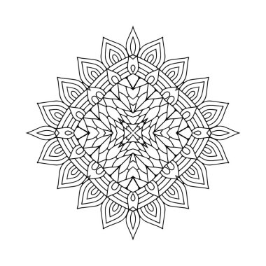 Mandala. Klasik dekoratif elementler. El çizimi arkaplan