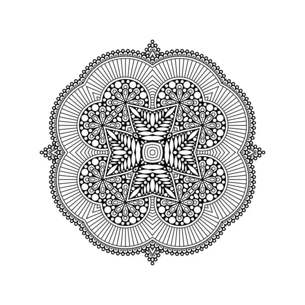 Mandala Klasik Dekoratif Elementler Çizimi Arkaplan — Stok Vektör