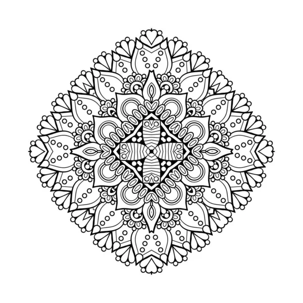 Mandala Elementos Decorativos Vintage Fundo Desenhado Mão — Vetor de Stock