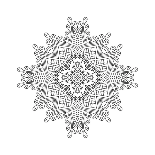 Mandala Elementos Decorativos Vintage Fondo Dibujado Mano — Vector de stock