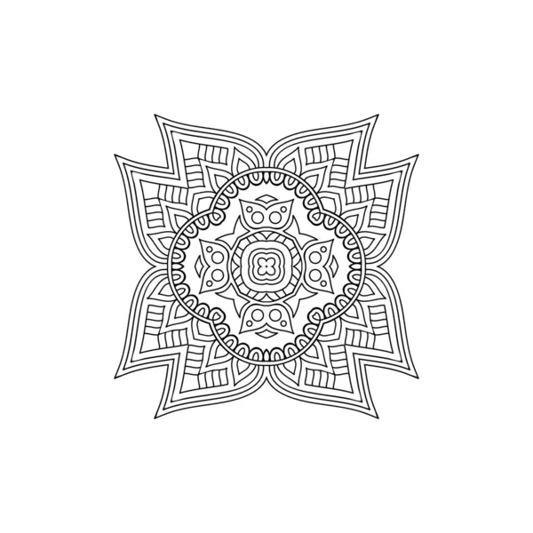 曼荼羅 ヴィンテージ装飾要素 手描きの背景 — ストックベクタ