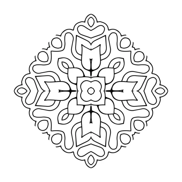 Mandala Elementos Decorativos Vintage Fondo Dibujado Mano — Archivo Imágenes Vectoriales