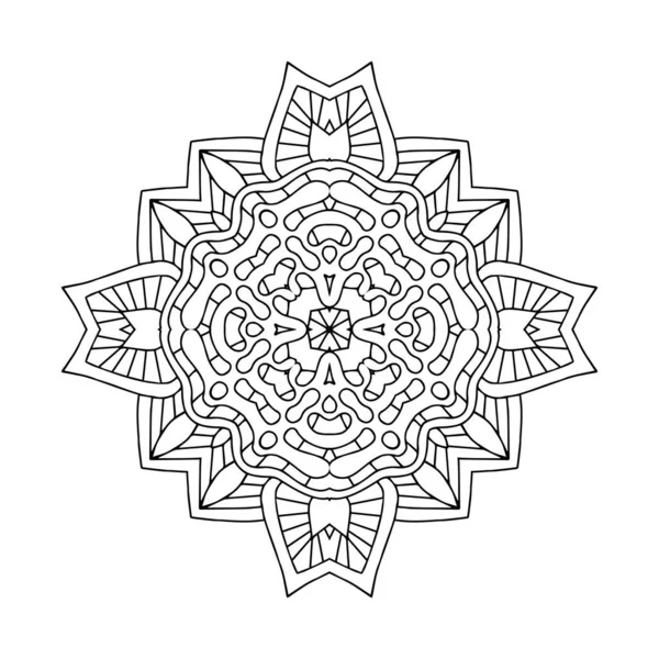 Mandala Elementos Decorativos Vintage Fondo Dibujado Mano — Archivo Imágenes Vectoriales