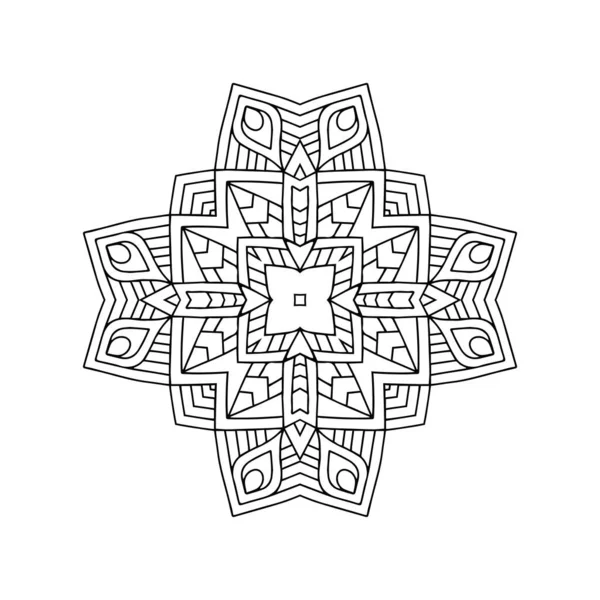 Mandala Vintage Decorative Elements Hand Drawn Background — Stock Vector