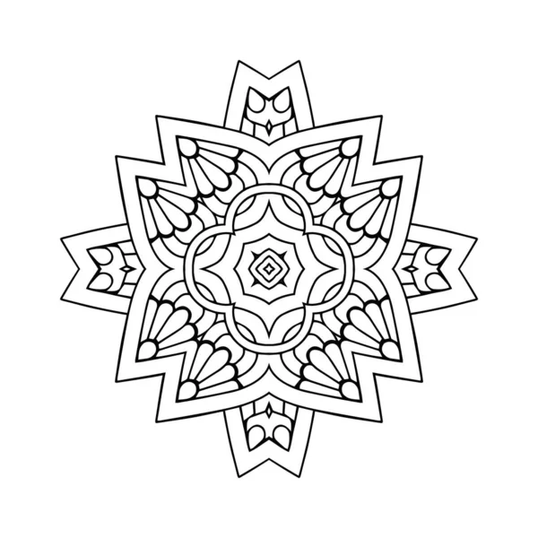 Mandala Elementos Decorativos Vintage Fondo Dibujado Mano — Archivo Imágenes Vectoriales