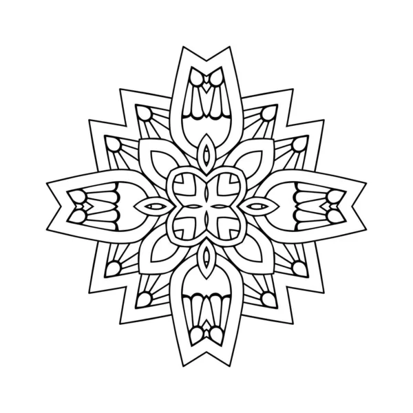Mandala Elementos Decorativos Vintage Fondo Dibujado Mano — Archivo Imágenes Vectoriales