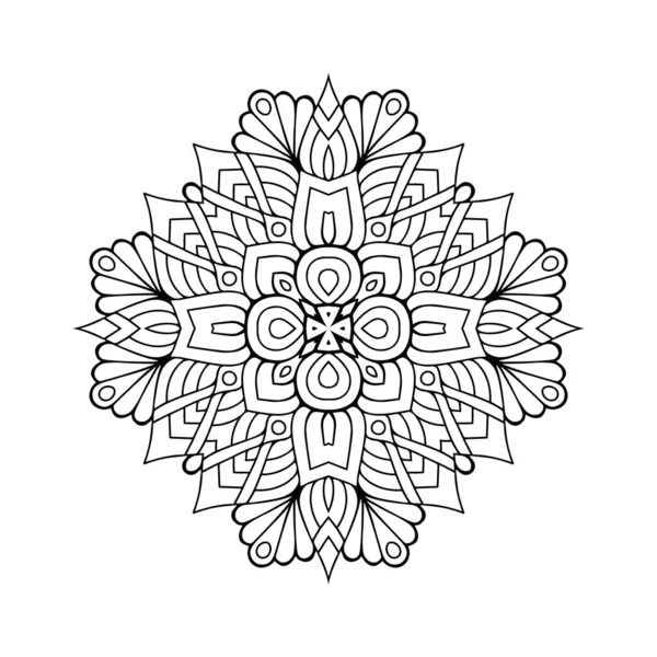 Mandala Elementos Decorativos Vintage Fondo Dibujado Mano — Vector de stock