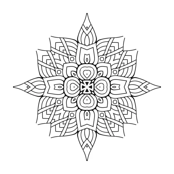 Mandala Elementos Decorativos Vintage Fondo Dibujado Mano — Archivo Imágenes Vectoriales