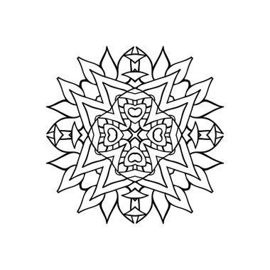 Mandala. Klasik dekoratif elementler. El çizimi arkaplan