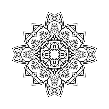 Mandala. Klasik dekoratif elementler. El çizimi arkaplan