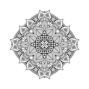 Mandala. Klasik dekoratif elementler. El çizimi arkaplan