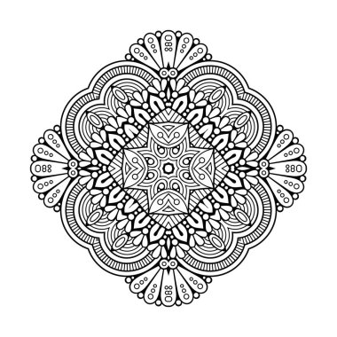 Mandala. Klasik dekoratif elementler. El çizimi arkaplan