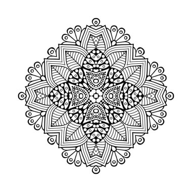 Mandala. Klasik dekoratif elementler. El çizimi arkaplan