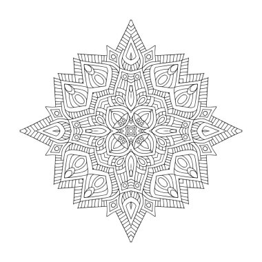 Mandala. Klasik dekoratif elementler. El çizimi arkaplan