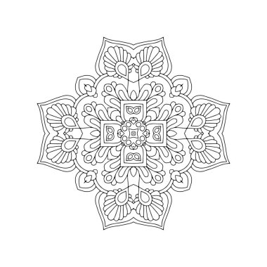 Mandala. Klasik dekoratif elementler. El çizimi arkaplan