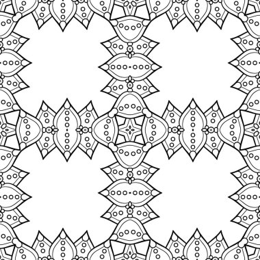 Kusursuz desen. Antika dekoratif Hint elementleri