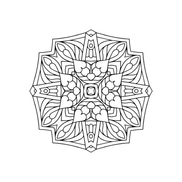 Mandala Elementi Decorativi Vintage Sfondo Disegnato Mano — Vettoriale Stock